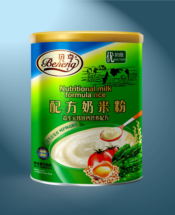 貝亨益生元鐵鋅鈣奶米粉