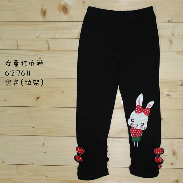 彩虹樹黑色女童打底褲