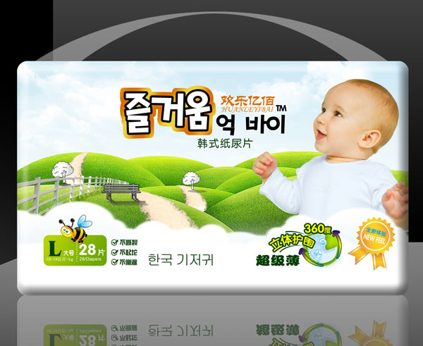 歡樂(lè)億佰韓式紙尿片(L大號(hào)28片)