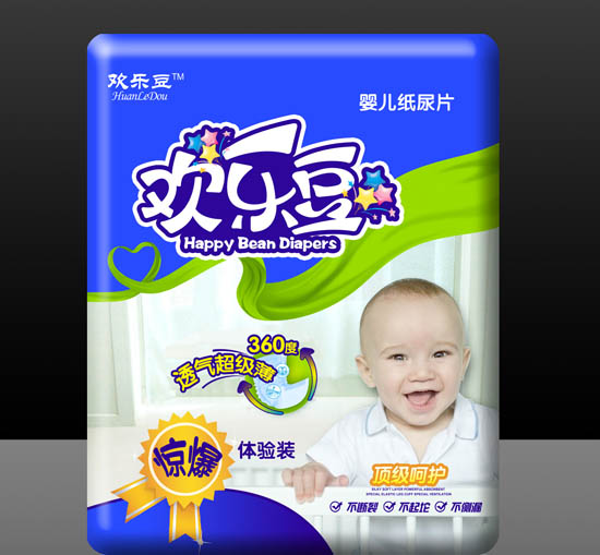 歡樂(lè)豆透氣超薄紙尿片