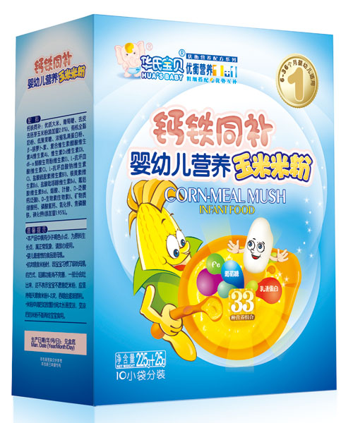 華氏寶貝鈣鐵同補玉米米粉盒裝