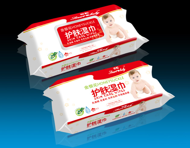 貝聰XBC85金銀花護膚濕巾80片紅色