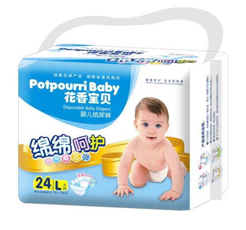 花香寶貝綿綿呵護疏導層芯片尿褲L碼