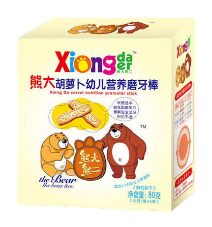 熊大熊二牌熊大胡蘿卜幼兒營養(yǎng)磨牙棒