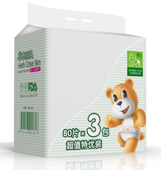 酷貝舒嬰兒濕巾手口專用80片3包