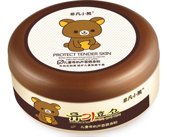 非凡小熊有機(jī)蘆薈爽身粉