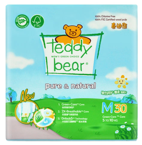 泰迪熊呵護(hù)嬰兒紙尿褲迷你裝M碼