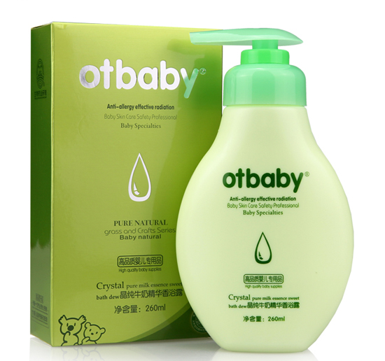 otbaby晶純牛奶精華香浴露260ml
