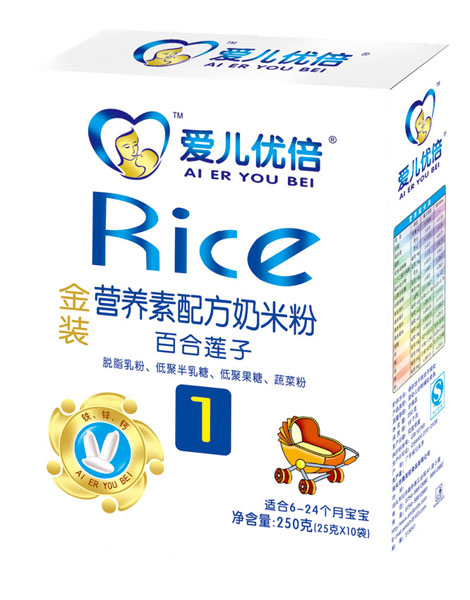 愛兒優(yōu)倍金裝百合蓮子營(yíng)養(yǎng)素配方奶米粉盒裝