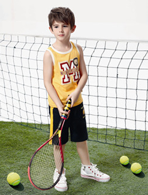 瑪琪曼蒂M(fèi)字型黃色T恤