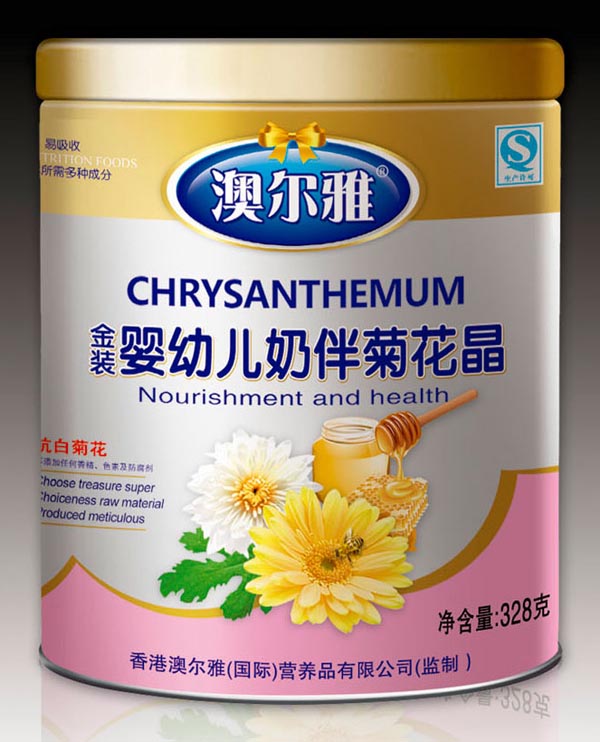 澳爾雅金裝嬰幼兒奶伴菊花晶