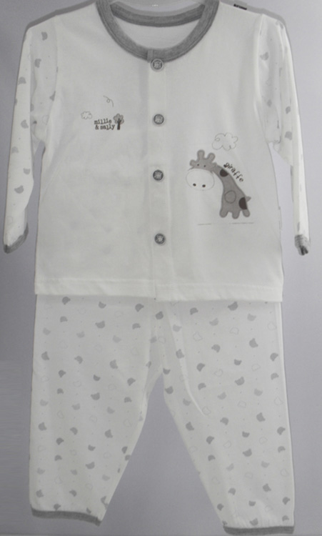 娃愛(ài)的蓓蓓灰色花紋純棉內(nèi)衣