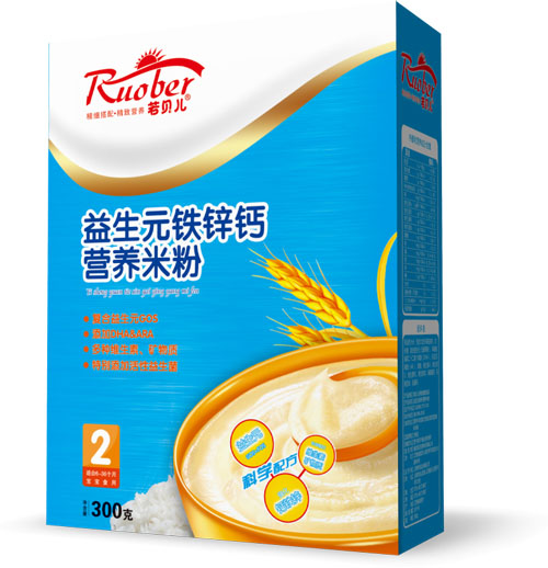 若貝兒益生元鐵鋅鈣營養(yǎng)米粉2段