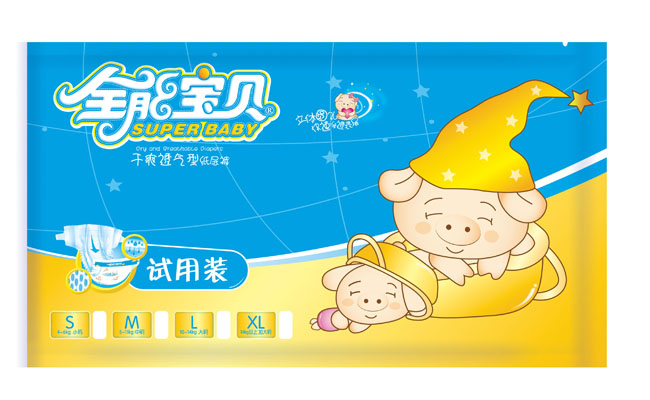 全能寶貝中包干爽透氣紙尿褲試用裝