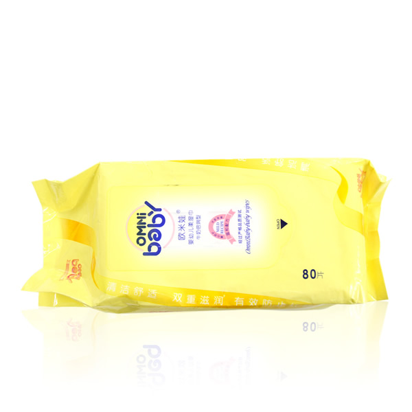 歐米娃牛奶倍潤(rùn)型嬰幼兒柔濕巾80片