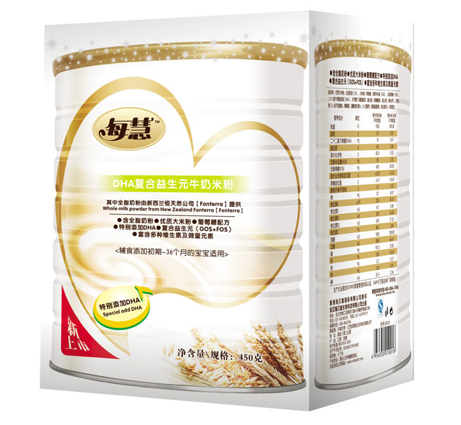 每慧DHA牛奶米粉450