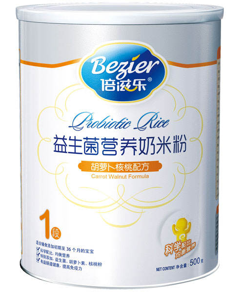 倍滋樂500克聽裝胡蘿卜核桃益生菌米粉1段