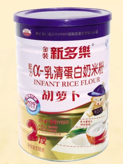 新多樂(lè)胡蘿卜α-乳清蛋白奶米粉2段