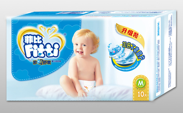 菲比秒吸舒爽嬰兒紙尿褲M10片