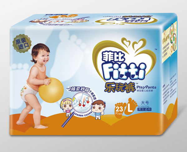 菲比棉柔秒吸大號(hào)樂玩褲L23片