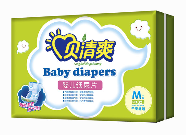 貝清爽干爽舒適嬰兒紙尿褲M32片
