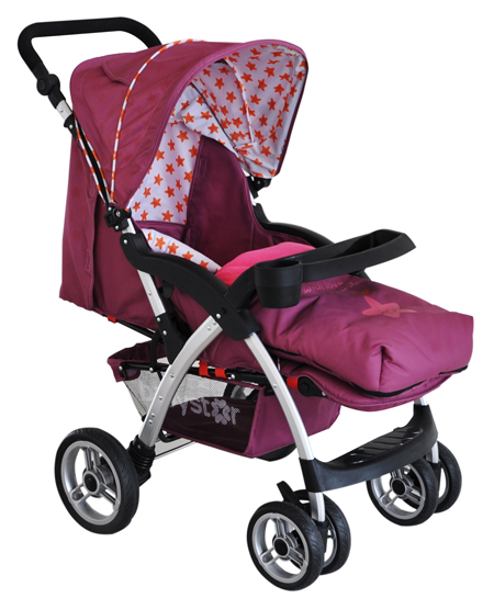 貝之星嬰兒推車H3010型棗紅色