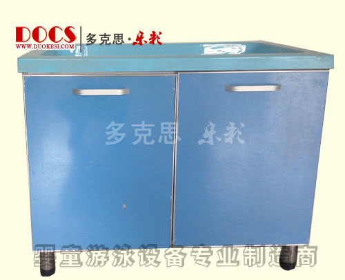 多克思樂彩單層洗澡盆柜體藍色