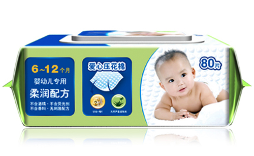 邦怡愛心壓花棉柔潤(rùn)嬰兒濕巾