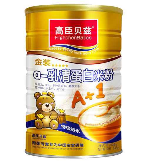 高臣貝茲金裝α-乳清蛋白米粉