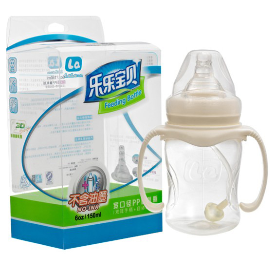 樂(lè)樂(lè)寶貝寬口徑哺乳期奶瓶