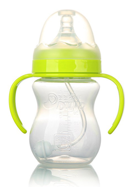 豆豆我210ml寬口帶柄PP奶瓶