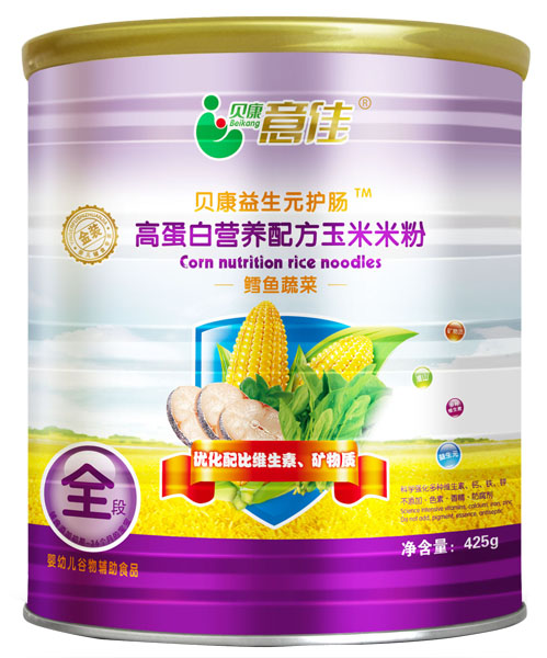 貝康意佳鱈魚(yú)蔬菜高蛋白營(yíng)養(yǎng)配方玉米米粉全段罐裝