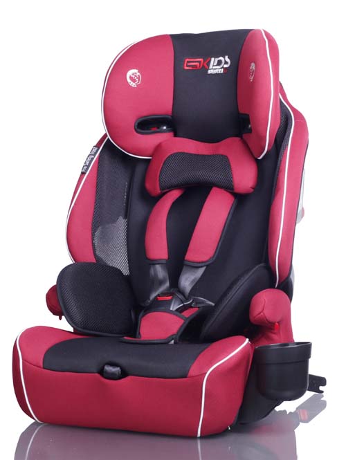 環(huán)球娃娃世紀星安全座椅紅黑側(cè)面