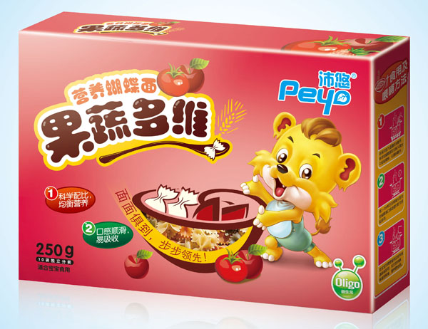 沛悠果蔬多維營養(yǎng)蝴蝶面250g