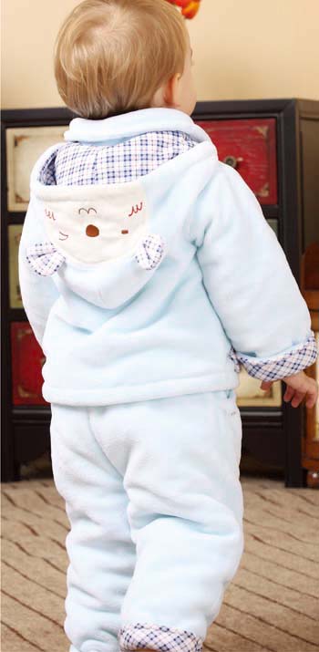 諾比淺藍色棉衣套裝