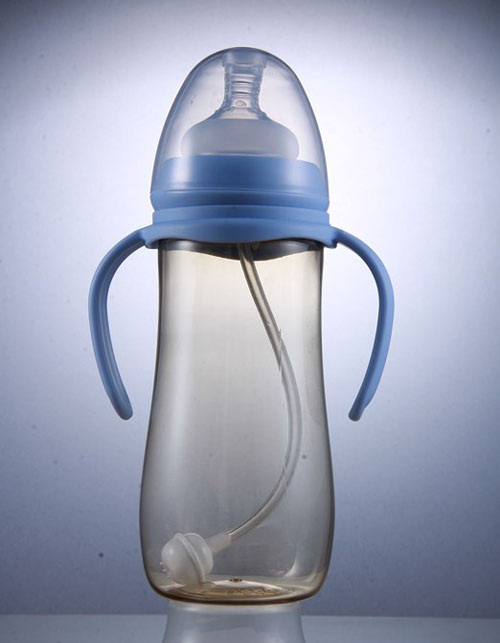 樂(lè)哈哈寬口弧形300毫升PPSU奶瓶