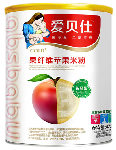 愛(ài)貝仕智暢型果纖維蘋(píng)果米粉