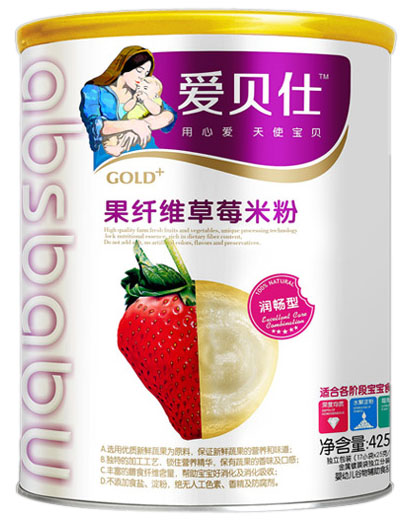 愛貝仕潤暢型果纖維草莓米粉