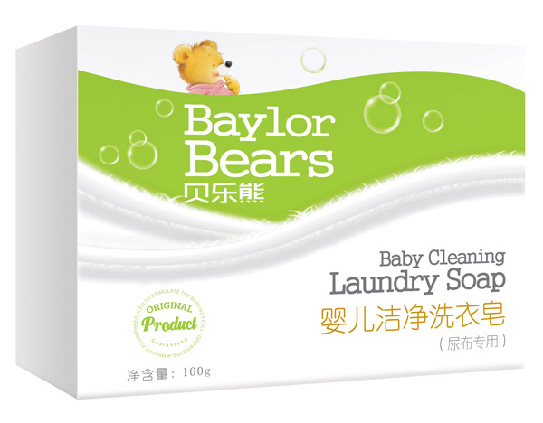 貝樂熊嬰兒潔凈洗衣皂100g