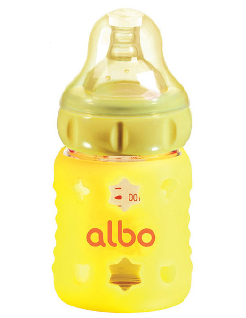 愛樂寶感溫晶鉆玻璃奶瓶150ml黃色