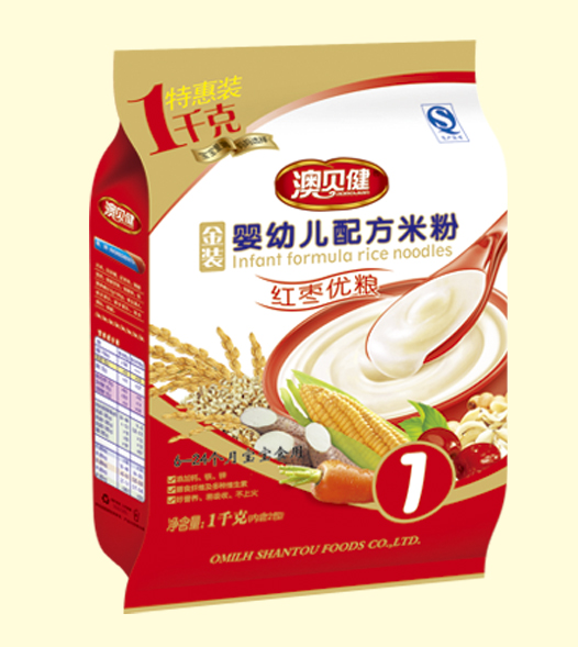 澳貝健紅棗優(yōu)糧嬰幼兒配方米粉1段