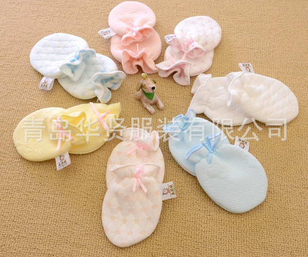 樂(lè)嬰健純棉保暖嬰兒手套