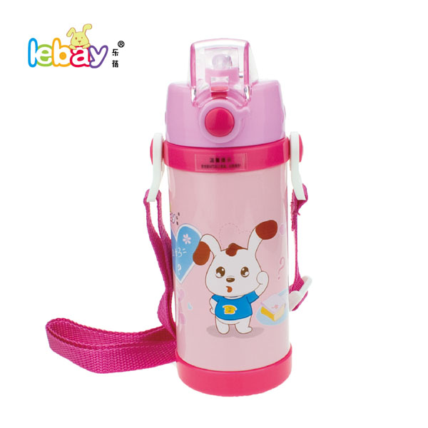 樂(lè)蓓紅色標(biāo)口可愛(ài)環(huán)保保溫杯