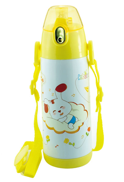 樂(lè)蓓黃色小兔卡通保溫水杯
