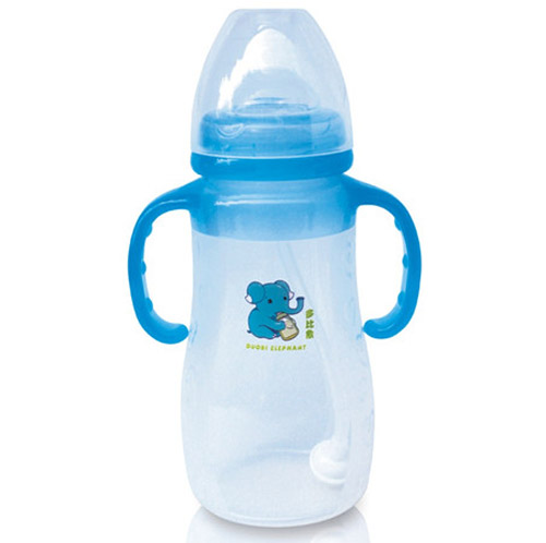 多比象帶柄嬰兒自動奶瓶藍(lán)色