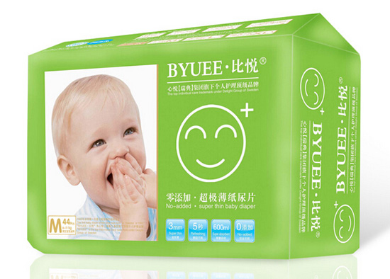 比悅超級(jí)薄紙尿片M碼44片