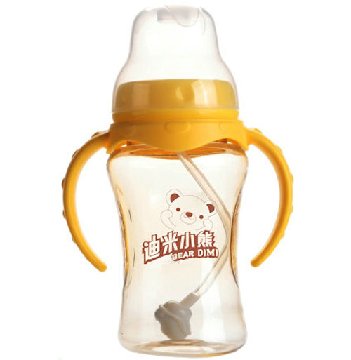 迪米小熊寬口有柄自動PPSU奶瓶210ml
