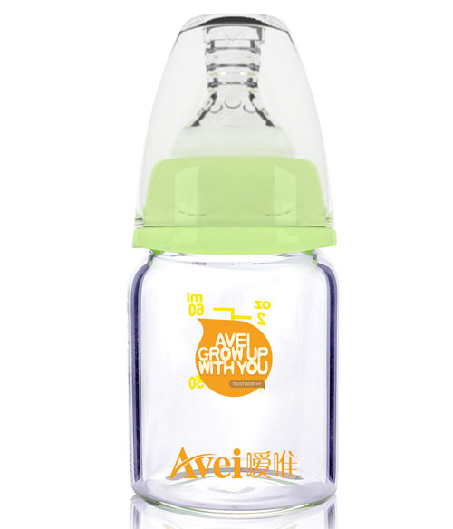 噯唯標(biāo)準(zhǔn)口徑高硼硅玻璃奶瓶(60ml)