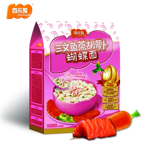 百樂麥三文魚蒸胡蘿卜蝴蝶面