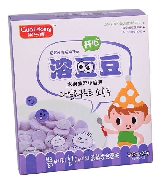 果樂康藍(lán)莓混合莓味水果酸奶小溶豆